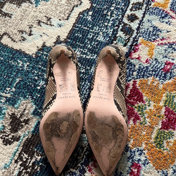 Kate Spade Melanie Snake Skin Kitten Heel - Picture 3 of 4